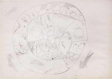 Gastone Novelli Vienna 1925 - Milano 1968 Senza titolo, 1964 Matita e...