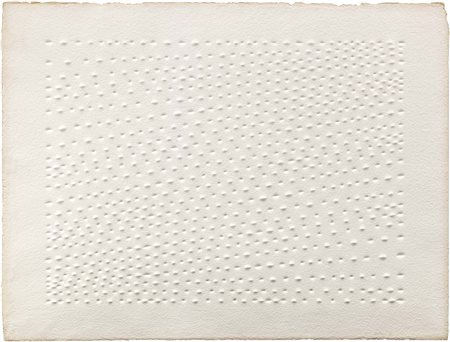 Enrico Castellani Castelmassa (Ro) 1930 Senza titolo, 1992 Carta a rilievo,...