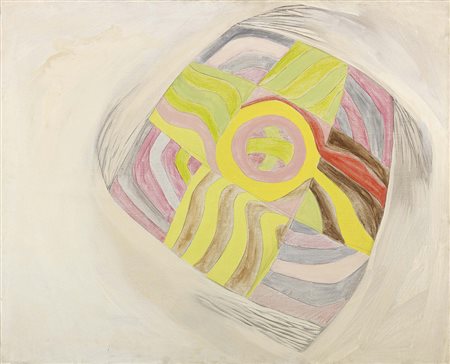 Gastone Novelli Vienna 1925 - Milano 1968 Grande aquilone, 1965 Tecnica mista...