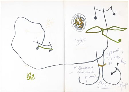 Joan Miró Barcellona 1893 - Palma di Maiorca 1983 Senza titolo, 1964 Penna e...