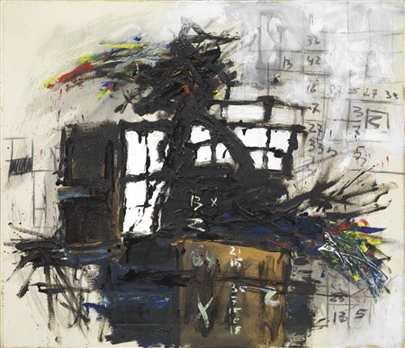 Giuseppe Biasio SENZA TITOLOtecnica mista su tela, cm 60x70sul retro:...