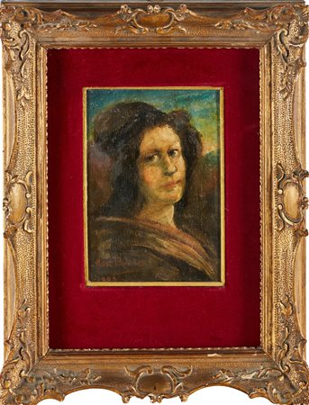 BIANCHI MOSE' (1840 - 1904) Attribuito a. Ritratto di donna. 1883. Olio su...