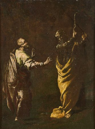 BERTUZZI NICOLA (1710 - 1777) Attribuito a. La flagellazione di San Paolo....