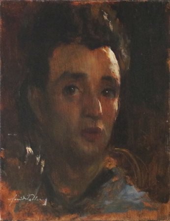TALLONE GUIDO (1894 - 1967) Ritratto d'uomo. . Olio su tavola. Cm 35,50 x...