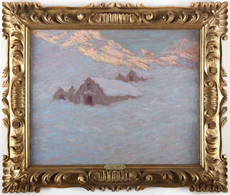 ARTISTA DIVISIONISTA ITALIANO DEI PRIMI ANNI DEL XX SECOLO Baite d'inverno....