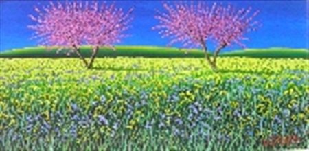 DAUREA GIOVANNI FORLI 1944 SENZA TITOLO OLIO SU TELA cm 30 x 60 Firma in...