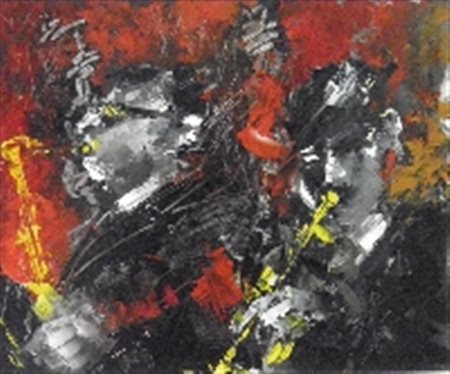 TORALDO FRANCESCO CATANZARO 1974 DUO JAZZ (BARRON TRIO), 2006 ACRILICO SU...