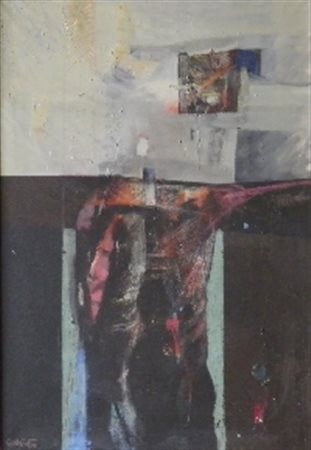 GOBERTI GIANFRANCO FERRARA 1939 FIGURA, 1972 TECNICA MISTA SU TELA cm 100 x...