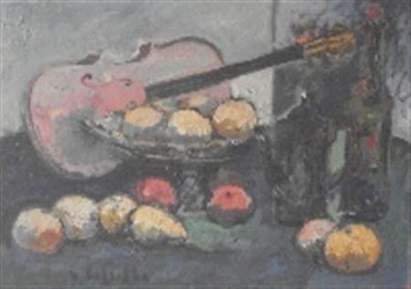 CAPPELLO EMANUELE 1936 NATURA MORTA, 1984 OLIO SU TELA cm 50 x 70 Firma in...