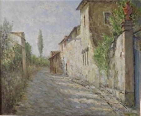 MAZZON GIUSEPPE 1912 1997 SENZA TITOLO OLIO SU TELA cm 50 x 60 Firma in basso...