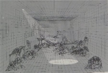 CLERICI FABRIZIO Milano 1913 Roma 1993 SENZA TITOLO LITOGRAFIA cm 47 x 67...