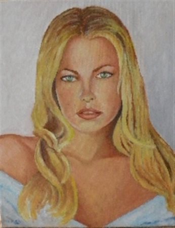 MAGNANI NELLO BUDRIO (BO) 1935 RAGAZZA BIONDA, 2005 OLIO SU TELA cm 50 x 40...