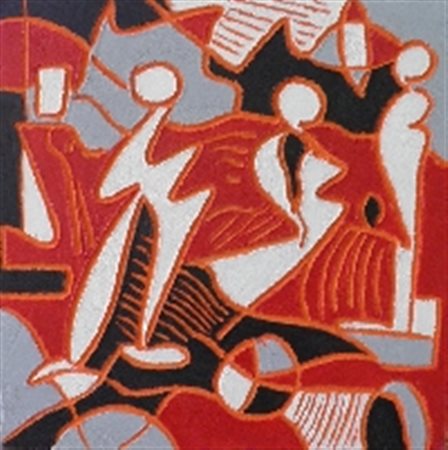 SPESSOT SILVANO CORMONS 1957 IN PIAZZA, 2003 TECNICA MISTA cm 55 x 55 Firma,...