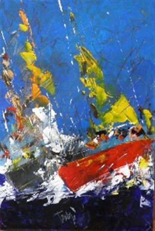 TORALDO FRANCESCO CATANZARO 1974 NERONE, 2007 ACRILICO SU TAVOLA cm 40 x 60...