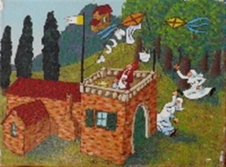 SCARPA LUIGI SENZA TITOLO OLIO SU TELA cm 30 x 40 Firma al retro