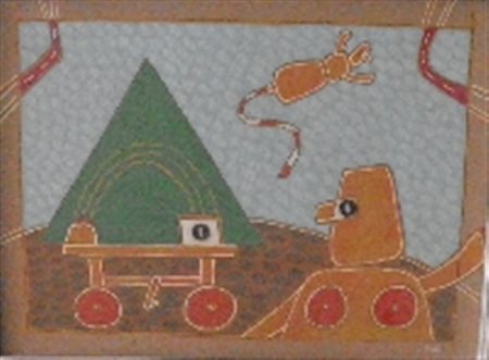 GHELLI GIULIANO FIRENZE 1944 SENZA TITOLO OLIO SU TELA cm 30 x 40 Firma in...