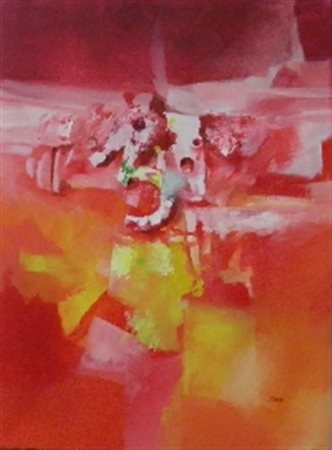 BASILE FRANCESCO NAPOLI 1953 ACCUMULO, 2006 ACRILICO SU TELA cm 77 x 57 Firma...