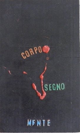 CARREGA UGO Genova 1935 ATTORNO A M, 1984 TECNICA MISTA E COLLAGE SU TAVOLA...