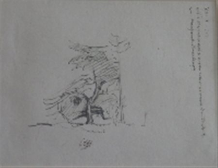 ANNIGONI PIETRO MILANO 1910 FIRENZE 1988 SENZA TITOLO CHINA SU CARTA cm 15 x...