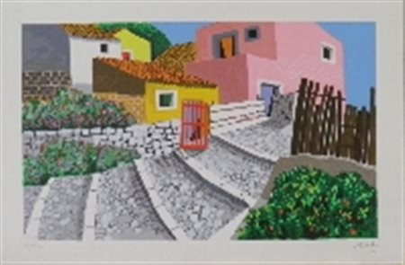 MESCHIS RENZO Palermo 1945 SENZA TITOLO SERIGRAFIA cm 40 x 60 Firma in basso...