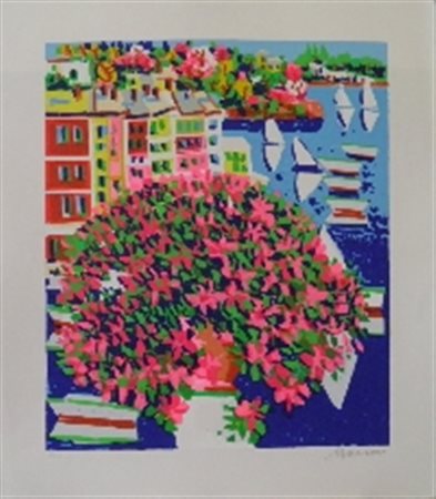 FACCINCANI ATHOS PESCHIERA 1951 SENZA TITOLO SERIGRAFIA SU CARTA cm 80 x 70...