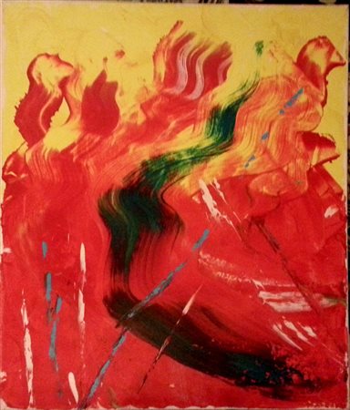 Stefano Sichel, "Composizione", olio su tela cm 70x60, autentica su foto...