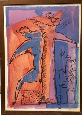 Sandro Cherchi, litografia su carta cm 50x70, nr.95/99, firma in basso a destra