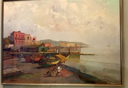 Antonio Madonna, "Marina", olio su tela cm 50x70, firma in basso a sinistra