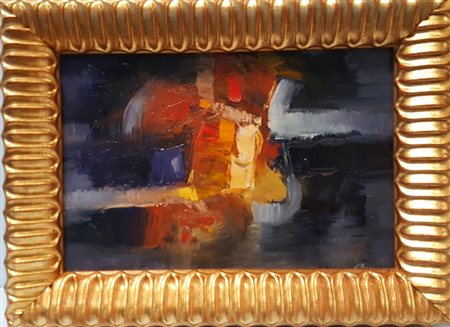Martino Bissacco, "Riflessi", olio su tavola cm 39x26,5 firma in basso a...