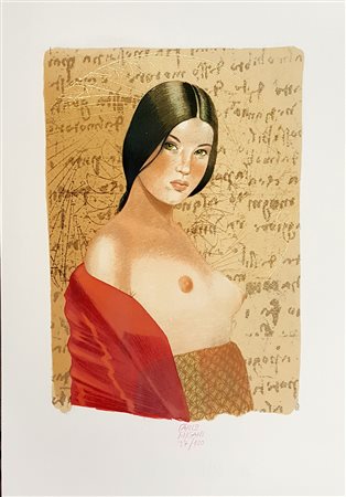 Carlo Migani, "La giovane Cecilia", serigrafia su carta cm 50x35, nr. 37/120,...