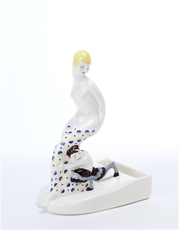 Sandro Vacchetti (Carrù 1889 - Torino 1976) "Nuda con Fauno" Scultura in...