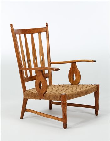 Paolo Buffa (Milano 1903 - Milano 1970) Poltrona con struttura in rovere...