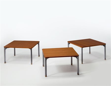Eleonore Peduzzi Riva (1939) Tre tavoli bassi con piano ottagonale...
