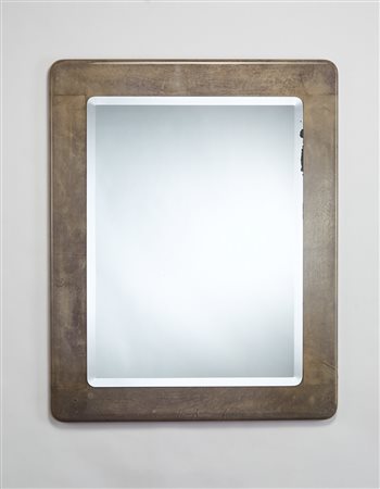 Manifattura Tura * Specchiera rettangolare con struttura in legno, rivestita...