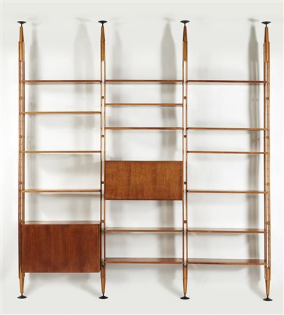 Libreria modello "LB7". Produzione Poggi, Pavia, anni 60 (disegno 1956) Legno...