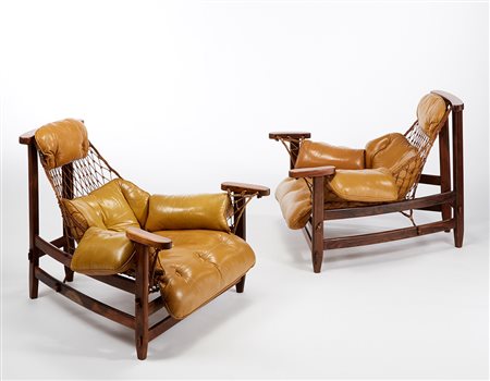 Jean Gillon (Iasi 1919 - San Paolo 2007) * Coppia di poltrone modello...