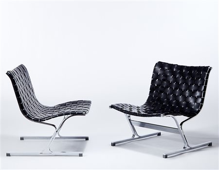 Ross Littell (1924 - 2000) Coppia di poltrone modello "PLR 1". Produzione...