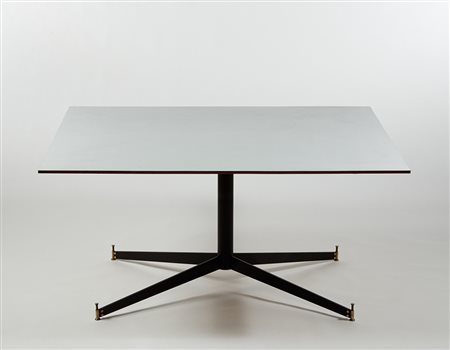 Sergio Mazza (Milano 1931) Tavolo con piano rettangolare rivestito in formica...