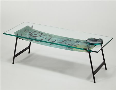 Duilio Bernabé (Bologna 1914 - Alpi Francesi 1961) Tavolino da salotto con...