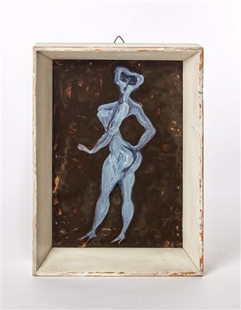 Gio Ponti (Milano 1891 - Milano 1979) "Nudino" Figura femminile dipinta a...