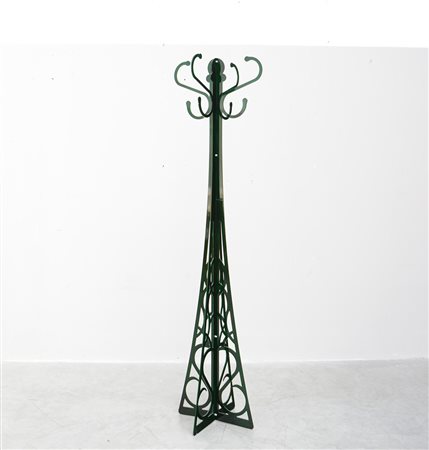 Roberto Cursano Appendiabiti modello "Paride" in metallo verde bottiglia....