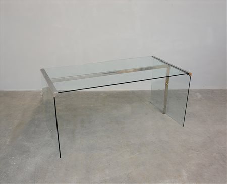 Gallotti e Radice Scrivania modello "President" in cristallo temperato e...