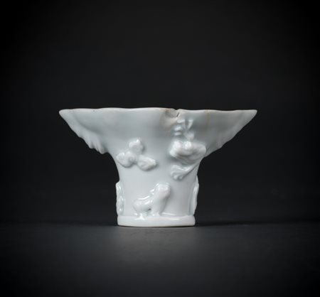Arte Cinese Coppa da libagione in porcellana Dehua Cina, dinastia Qing, XVII...