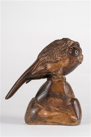 Arte Giapponese Radice lavorata in forma di civetta Giappone, XIX secolo . ....