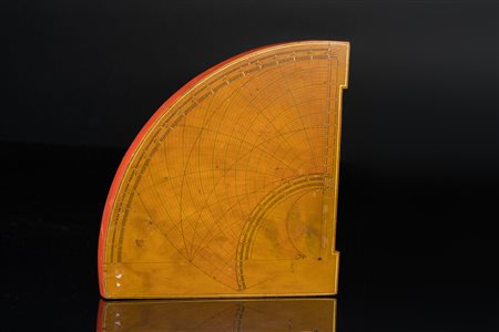Arte Islamica Quadrante di astrolabio in legno Turchia, datato 1253 H (1837)....