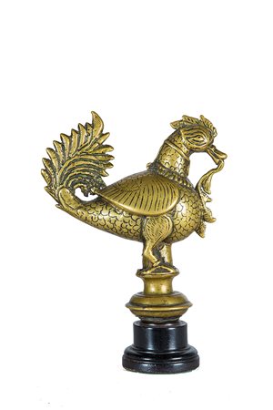Arte Indiana Uccello in ottone India, Deccan, XVIII secolo . . Cm 23,00....
