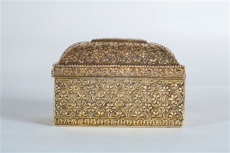 Arte Indiana Scatola in argento vermeil India centrale o Deccan, tardo XVIII...