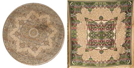 Arte Islamica Due tessuti turchi Turchia, XX secolo . . Cm 132,00 x 132,00....