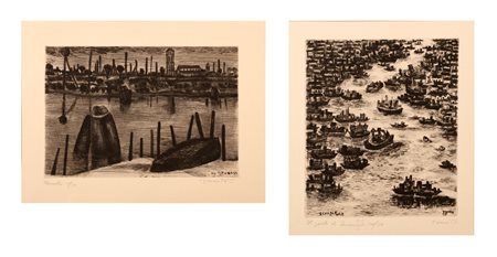 ZANCANARO TONO (1906 - 1985) Lotto composto da n. 2 fogli. Torcello....