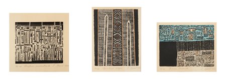 SPACAL LUIGI (1907 - 2000) Lotto composto da 3 fogli. Spiritul negro. Piazza...